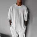 O Neck T-Shirt & Trouser Set - White